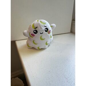 LankyBox Ghosty Plush White Green Moon Pattern YouTube Collectible Toy 5 Inch